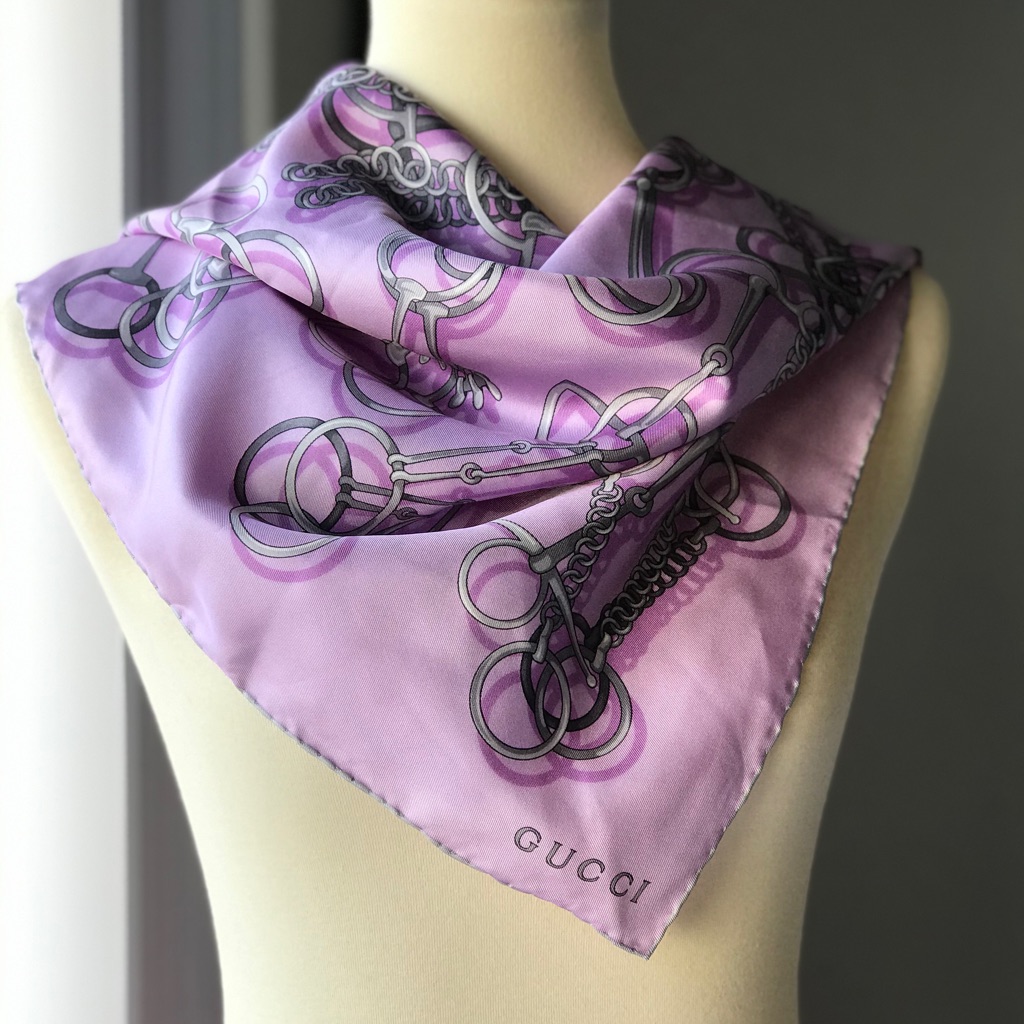 Authentic Gucci Silk Scarf
